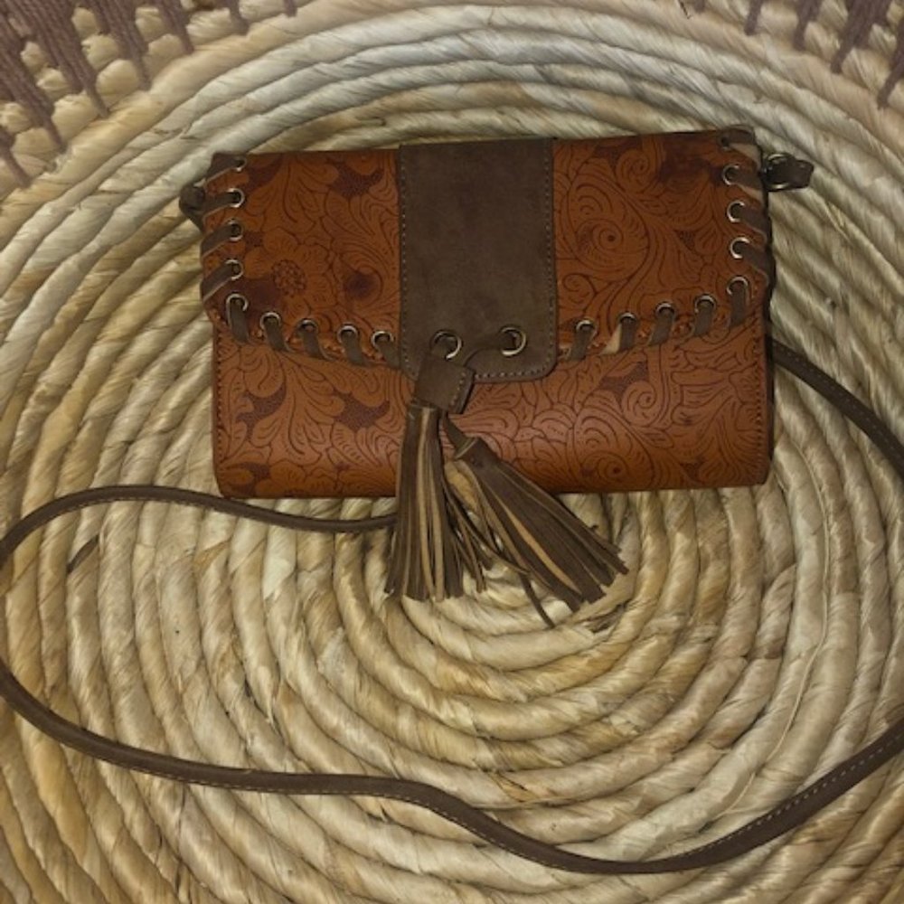 Detailed Brown Cross Body